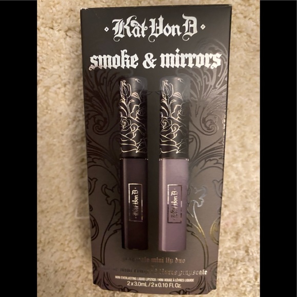 🛍Kat Von D Smoke & Mirrors grayscale mini lip duo Woolf & Dagger - Picture 2 of 6